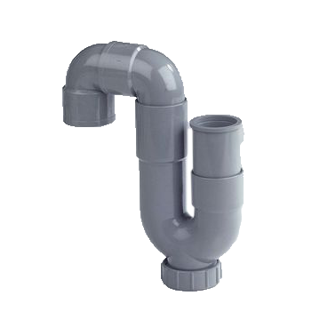 Dyka PVC universele lijmsifon grijs 40 mm 20024170 | CVketel.nl