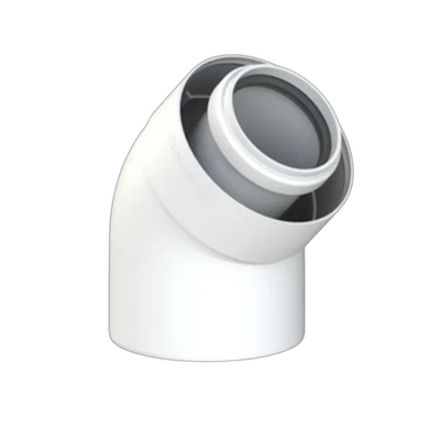 CoxDENS® Concentrische Rookgasbocht 45° 60/100 Connext X3 | CVketel.nl